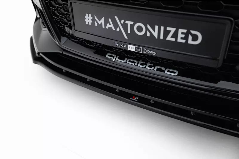 Maxton Design Frontlippe V.1 für Audi RS5 B9 F5 Coupe / Sportback Hochglanz schwarz – Ansicht 3