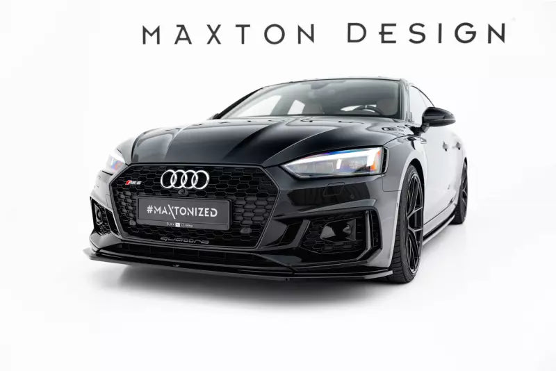 Maxton Design Frontlippe V.2 für Audi RS5 B9 F5 Coupe / Sportback Hochglanz schwarz – Ansicht 1