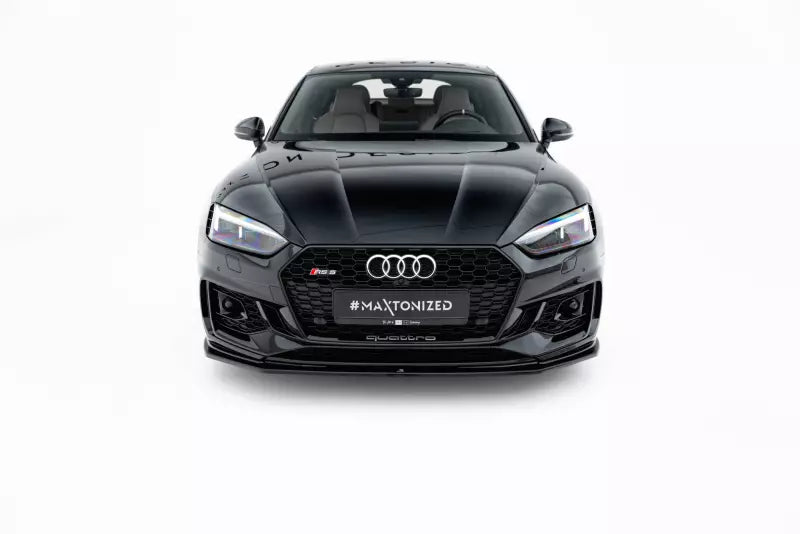 Maxton Design Frontlippe V.2 für Audi RS5 B9 F5 Coupe / Sportback Hochglanz schwarz – Ansicht 2
