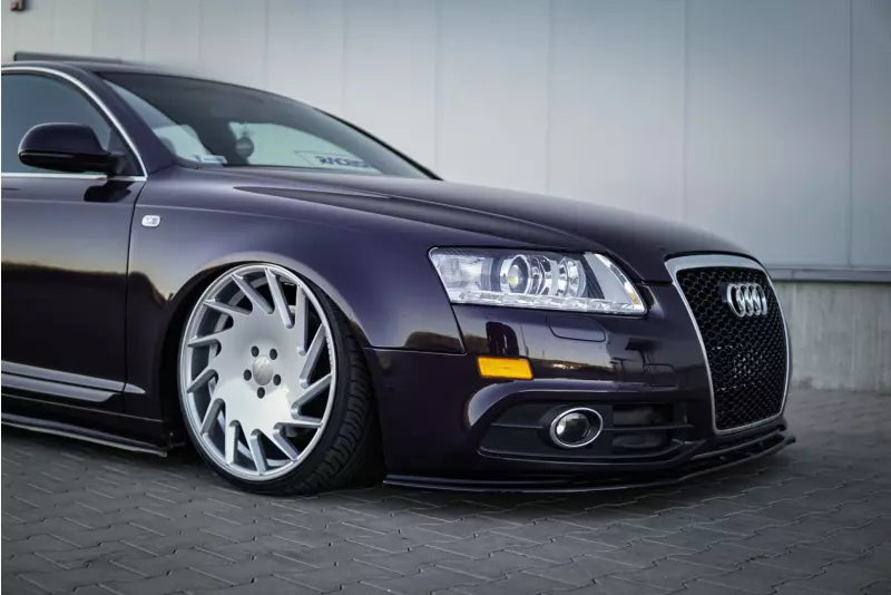 Maxton Design Frontlippe für Audi A6 C6 S-Line Facelift Hochglanz schwarz – Ansicht 1