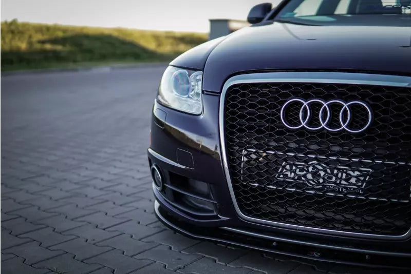 Maxton Design Frontlippe für Audi A6 C6 S-Line Facelift Hochglanz schwarz – Ansicht 2