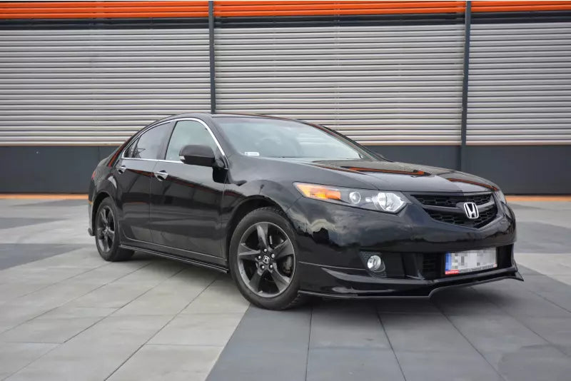 Maxton Design Seitenschweller (Paar) für Honda Accord VIII Mk8 (CU) Limo Hochglanz schwarz – Ansicht 4