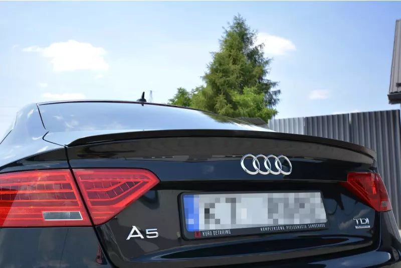 Maxton Design Heckspoiler Lippe für Audi S5 / A5 S-Line B8 8T Sportback (2007-2016) Hochglanz schwarz – Ansicht 3
