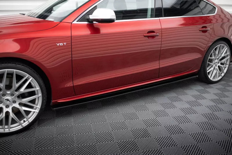 Maxton Design Seitenschweller (Paar) für Audi S5 / A5 / A5 S-Line B8 8T Sportback (vor und nach Facelift) Hochglanz schwarz – Ansicht 1