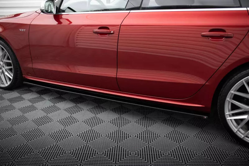 Maxton Design Seitenschweller (Paar) für Audi S5 / A5 / A5 S-Line B8 8T Sportback (vor und nach Facelift) Hochglanz schwarz – Ansicht 3