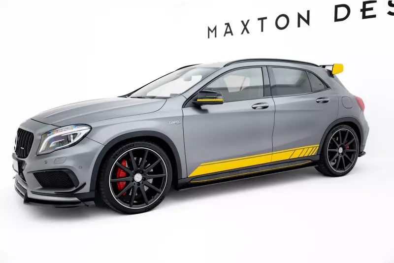 Maxton Design Seitenschweller (Paar) für Mercedes GLA 45 AMG SUV (X156) Hochglanz schwarz – Ansicht 2