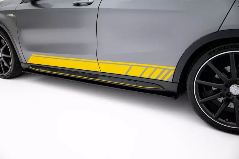 Maxton Design Seitenschweller (Paar) für Mercedes GLA 45 AMG SUV (X156) Hochglanz schwarz – Ansicht 3