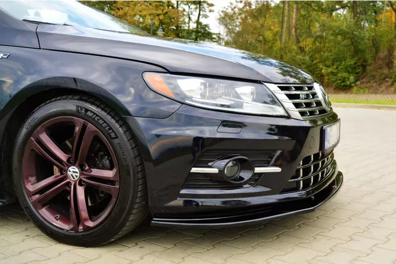 Maxton Design Frontlippe für VW Passat CC R-Line Hochglanz schwarz – Ansicht 2