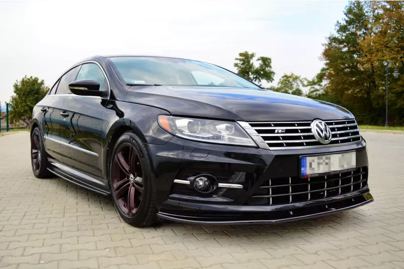 Maxton Design Frontlippe für VW Passat CC R-Line Hochglanz schwarz – Ansicht 3