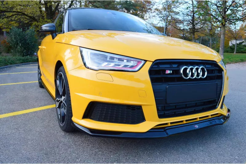 Maxton Design Frontlippe für Audi S1 8X Hochglanz schwarz – Ansicht 1