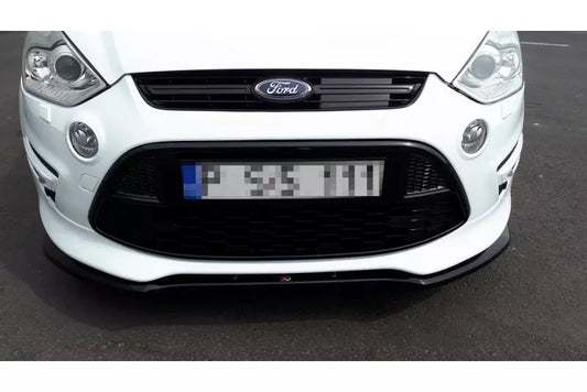 Maxton Design Frontlippe für Ford S-Max Titanium Facelift Hochglanz schwarz – Ansicht 1