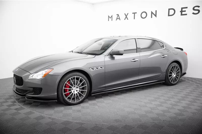 Maxton Design Seitenschweller (Paar) für Maserati Quattroporte VI Mk6 Hochglanz schwarz – Ansicht 2