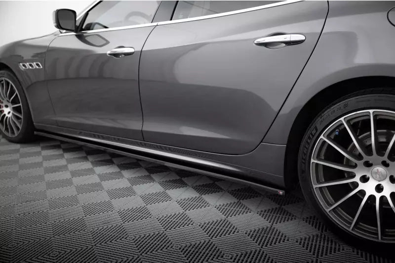 Maxton Design Seitenschweller (Paar) für Maserati Quattroporte VI Mk6 Hochglanz schwarz – Ansicht 3