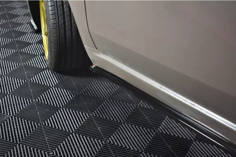 Maxton Design Seitenschweller (Paar) für Fiat 500 Hatchback vor Facelift Hochglanz schwarz – Ansicht 3