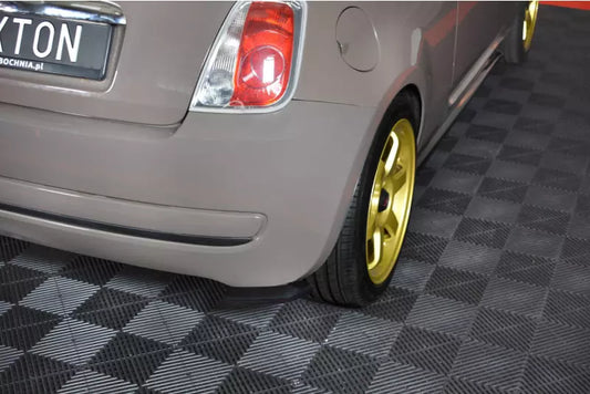 Maxton Design Diffusor Flaps für Fiat 500 Hatchback vor Facelift Hochglanz schwarz – Ansicht 1