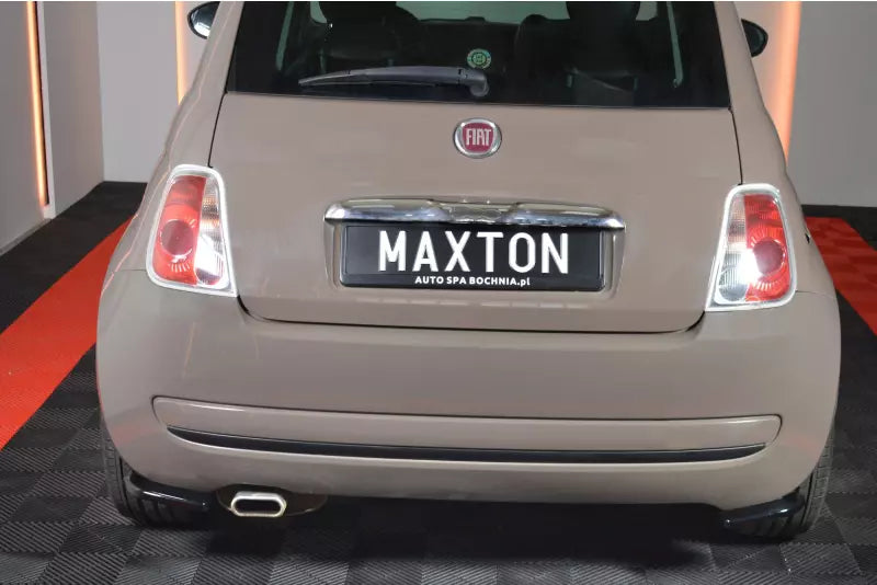 Maxton Design Diffusor Flaps für Fiat 500 Hatchback vor Facelift Hochglanz schwarz – Ansicht 2