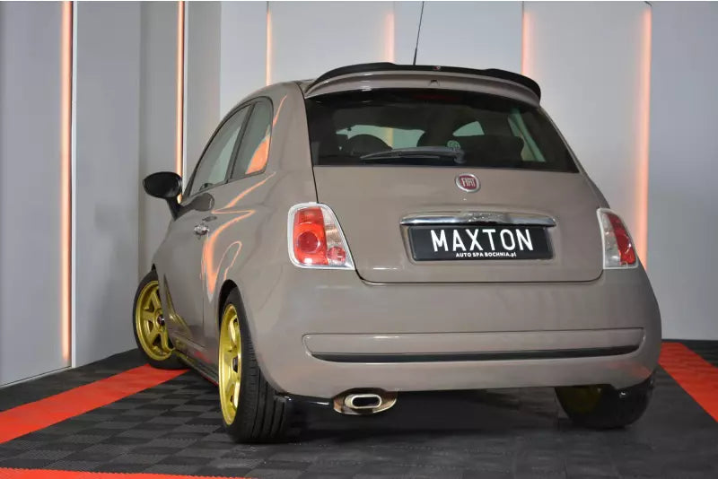 Maxton Design Diffusor Flaps für Fiat 500 Hatchback vor Facelift Hochglanz schwarz – Ansicht 3