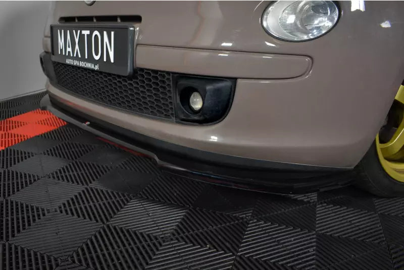 Maxton Design Frontlippe V.2 für Fiat 500 Hatchback vor Facelift Hochglanz schwarz – Ansicht 3