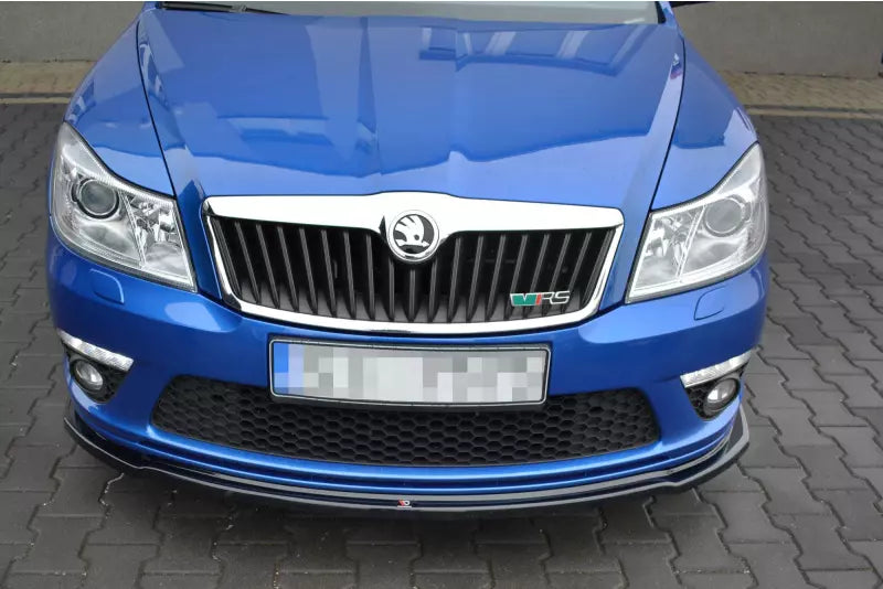Maxton Design Frontlippe V.2 für Skoda Octavia RS 2 II 1Z Facelift Hochglanz schwarz – Ansicht 1