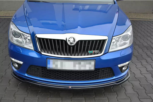 Maxton Design Frontlippe V.2 für Skoda Octavia RS 2 II 1Z Facelift Hochglanz schwarz – Ansicht 1