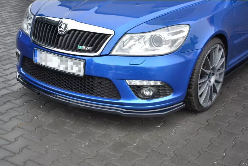 Maxton Design Frontlippe V.2 für Skoda Octavia RS 2 II 1Z Facelift Hochglanz schwarz – Ansicht 2