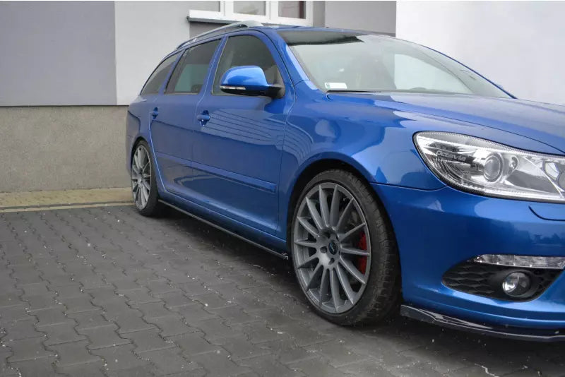 Maxton Design Seitenschweller (Paar) für Skoda Octavia RS 2 II 1Z Facelift Hochglanz schwarz – Ansicht 3
