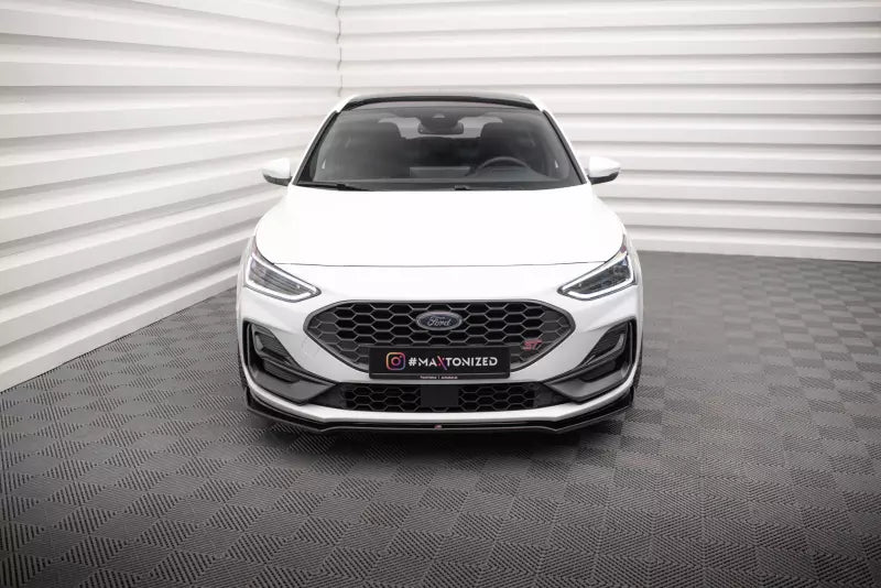 Maxton Design Frontlippe V.1 für Ford Focus ST-Line Mk4 Hochglanz schwarz – Ansicht 2