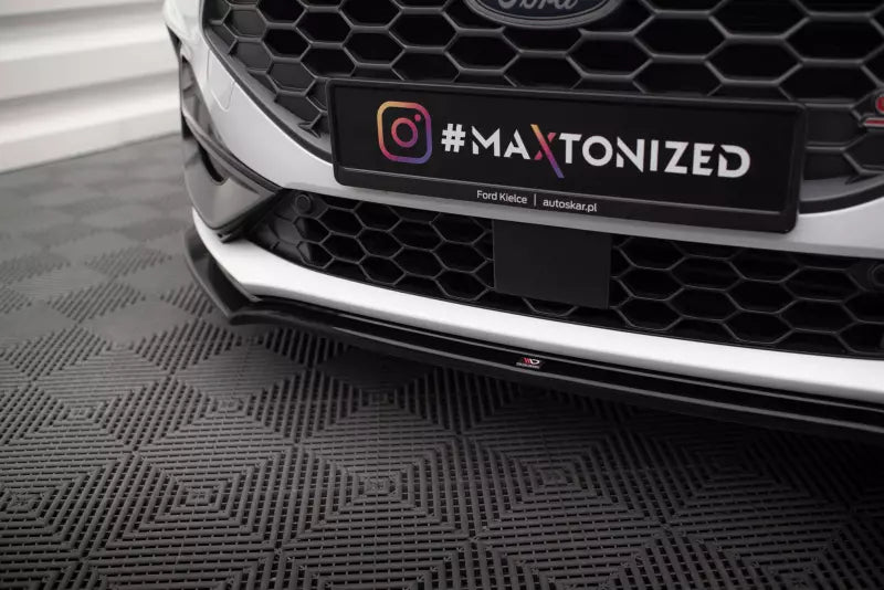Maxton Design Frontlippe V.1 für Ford Focus ST-Line Mk4 Hochglanz schwarz – Ansicht 3