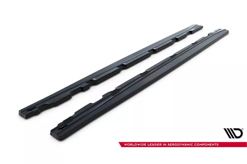 Maxton Design Seitenschweller (Paar) für Ford Focus ST-Line Mk4 Hochglanz schwarz – Ansicht 4