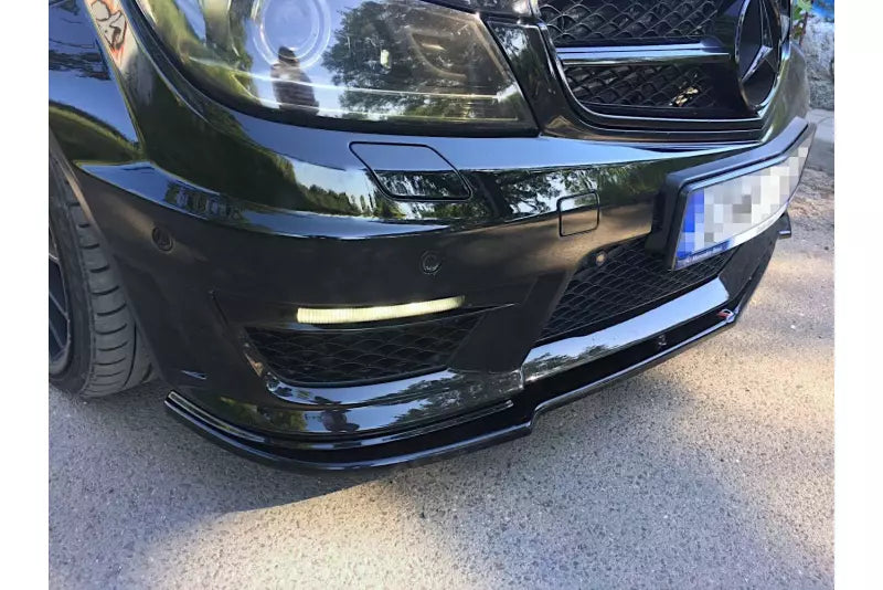 Maxton Design Frontlippe für Mercedes C-Klasse C63 AMG W204 Facelift Hochglanz schwarz – Ansicht 2