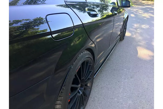 Maxton Design Seitenschweller (Paar) für Mercedes C-Klasse C63 AMG W204 Facelift Hochglanz schwarz – Ansicht 1