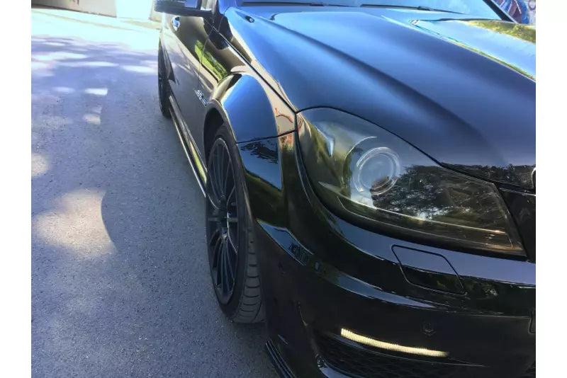 Maxton Design Seitenschweller (Paar) für Mercedes C-Klasse C63 AMG W204 Facelift Hochglanz schwarz – Ansicht 2