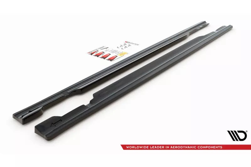 Maxton Design Seitenschweller (Paar) für Mercedes C43 AMG W205 / S205 Hochglanz schwarz – Ansicht 3