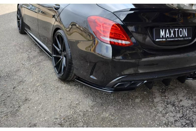 Maxton Design Diffusor Flaps V.1 für Mercedes AMG C 43 Limousine W205 Facelift Hochglanz schwarz – Ansicht 1