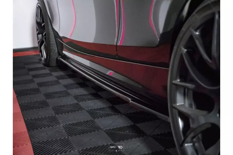 Maxton Design Seitenschweller (Paar) für BMW 1er E81 / E87 Facelift Hochglanz schwarz – Ansicht 1