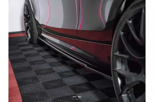 Maxton Design Seitenschweller (Paar) für BMW 1er E81 / E87 Facelift Hochglanz schwarz – Ansicht 1