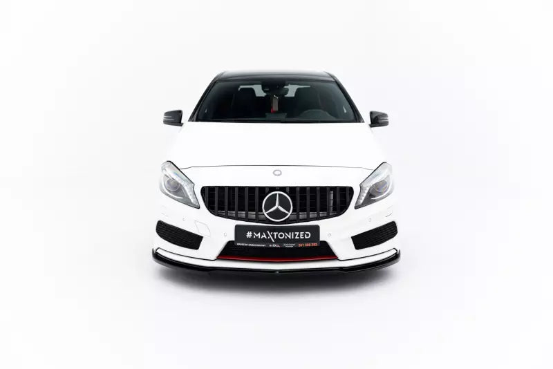 Maxton Design Frontlippe für Mercedes W176 AMG-Line (2013-2015) Hochglanz schwarz – Ansicht 2