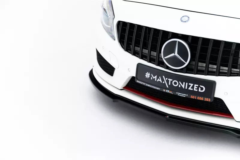 Maxton Design Frontlippe für Mercedes W176 AMG-Line (2013-2015) Hochglanz schwarz – Ansicht 4