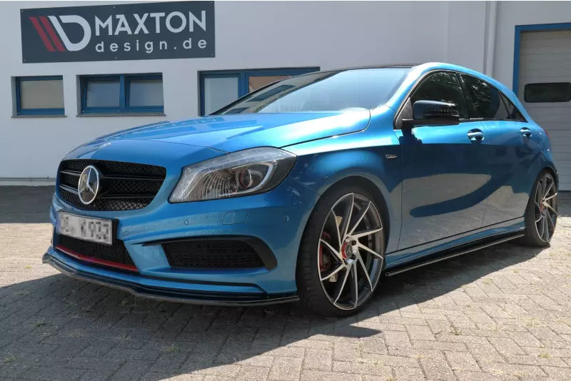 Maxton Design Seitenschweller (Paar) für Mercedes W176 AMG-Line Hochglanz schwarz – Ansicht 4