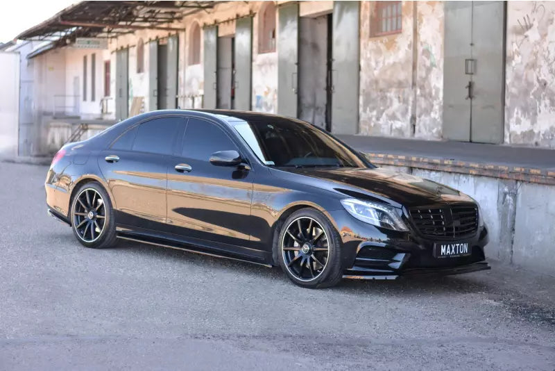 Maxton Design Seitenschweller (Paar) für Mercedes S-Klasse W222 AMG-Line Hochglanz schwarz – Ansicht 1