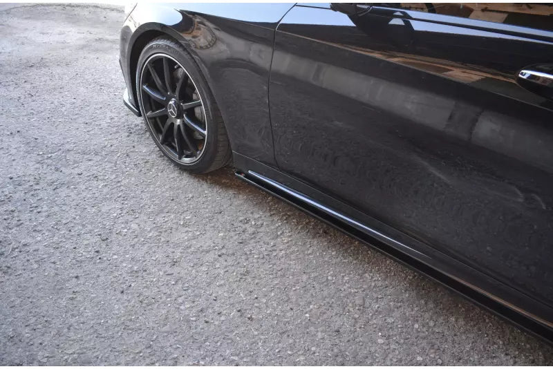 Maxton Design Seitenschweller (Paar) für Mercedes S-Klasse W222 AMG-Line Hochglanz schwarz – Ansicht 3
