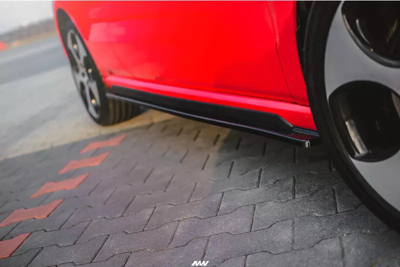 Maxton Design Seitenschweller (Paar) für VW Polo 5 GTI 6R vor Facelift Hochglanz schwarz – Ansicht 1