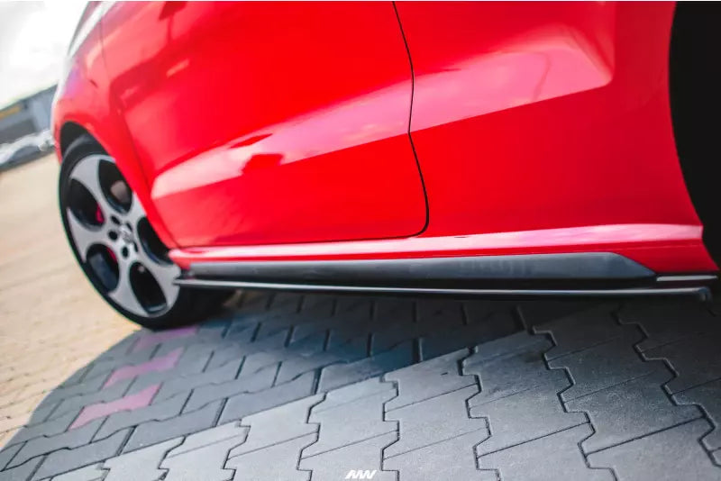 Maxton Design Seitenschweller (Paar) für VW Polo 5 GTI 6R vor Facelift Hochglanz schwarz – Ansicht 2