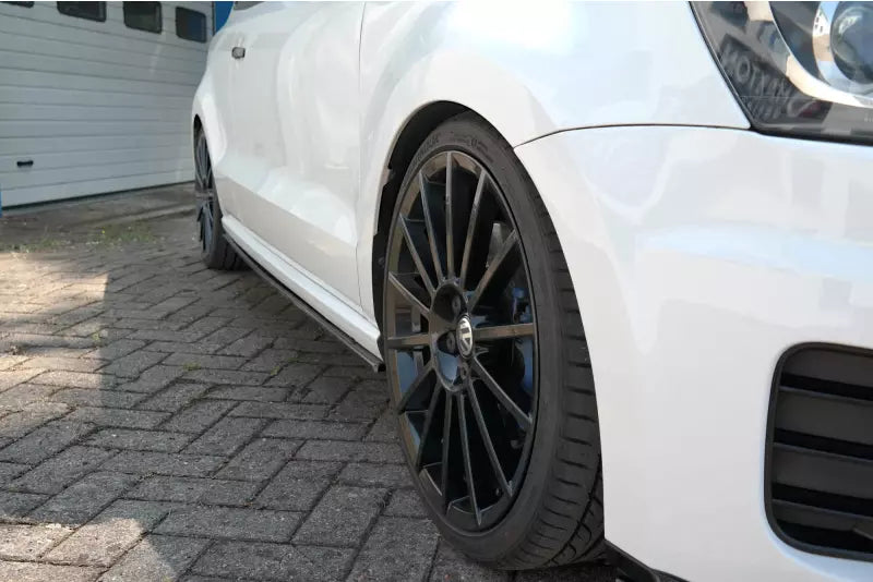 Maxton Design Seitenschweller (Paar) für VW Polo WRC Mk5 Hochglanz schwarz – Ansicht 1