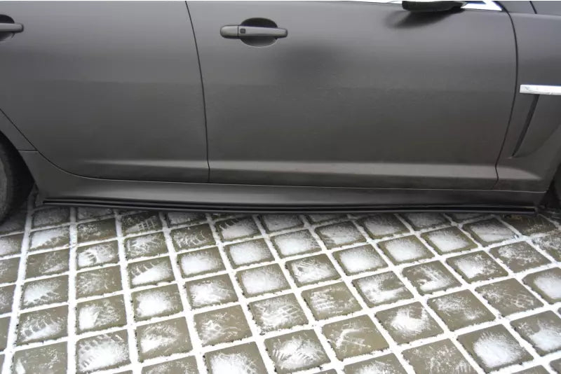 Maxton Design Seitenschweller (Paar) für Jaguar XF X250 Hochglanz schwarz – Ansicht 2