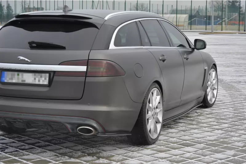 Maxton Design Seitenschweller (Paar) für Jaguar XF X250 Hochglanz schwarz – Ansicht 3