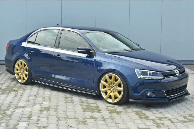 Maxton Design Seitenschweller (Paar) für VW Jetta 6 Limousine vor Facelift Hochglanz schwarz – Ansicht 3