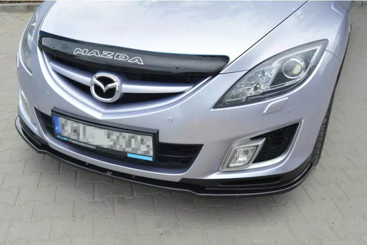 Maxton Design Frontlippe für Mazda 6 Mk2 vor Facelift Hochglanz schwarz – Ansicht 1