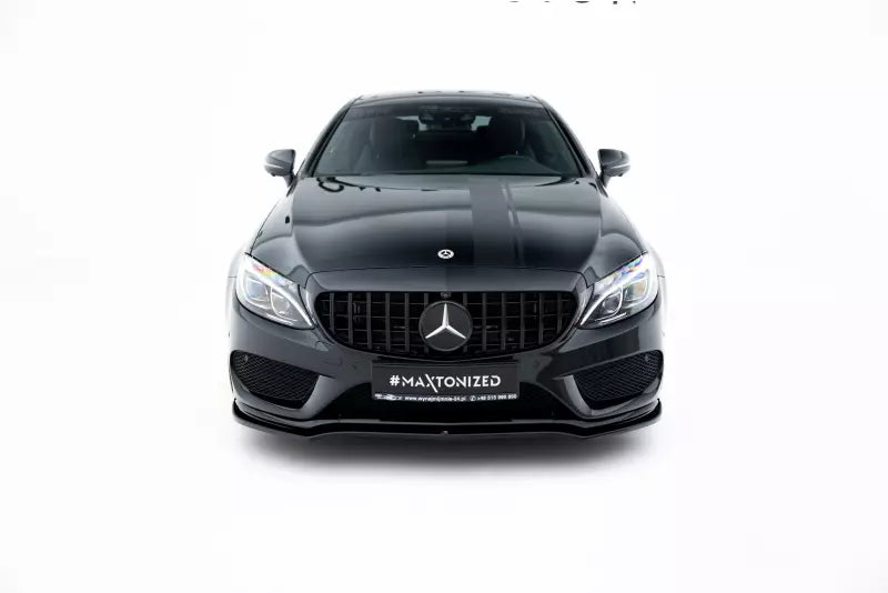 Maxton Design Frontlippe V.1 für Mercedes C-Klasse W205 Coupe AMG-Line Hochglanz schwarz – Ansicht 2