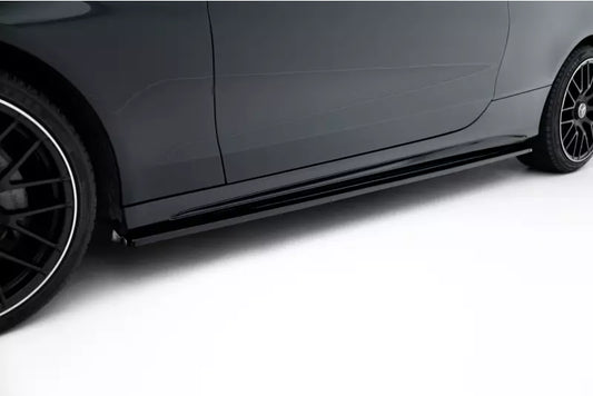 Maxton Design Seitenschweller (Paar) für Mercedes C-Klasse W205 Coupe AMG-Line Hochglanz schwarz – Ansicht 1